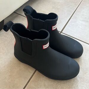 hunter short boots black
